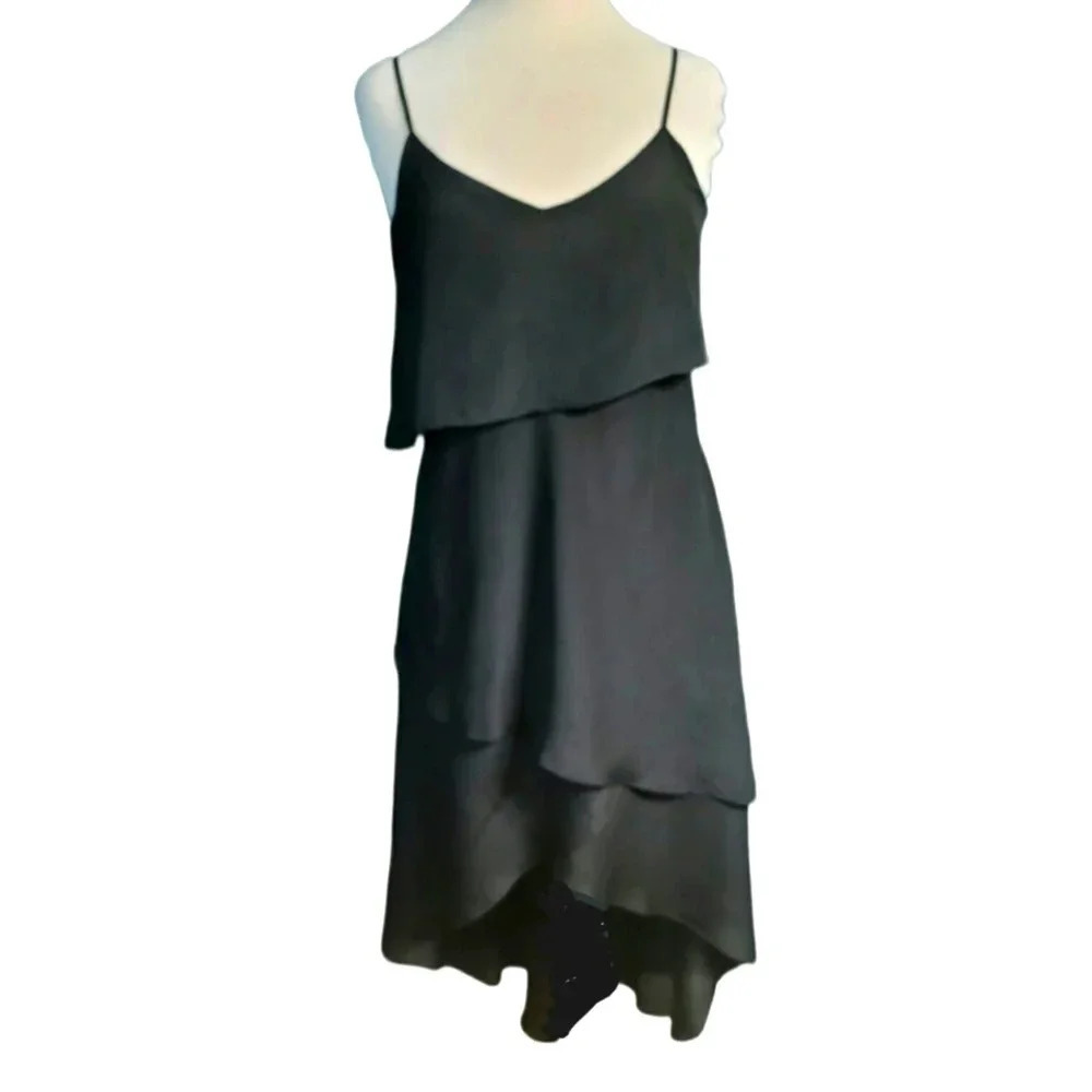 BCBG Paris Black Tiered Flowy Dress Size Small